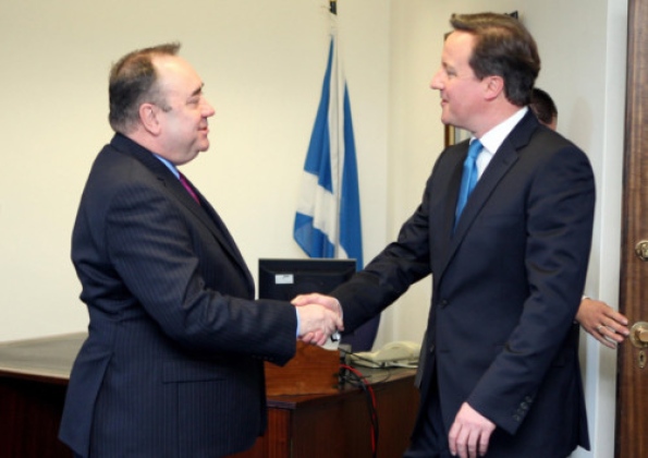 Scottish First Minister, Alex Salmond and U.K. Prime Minister, David Cameron